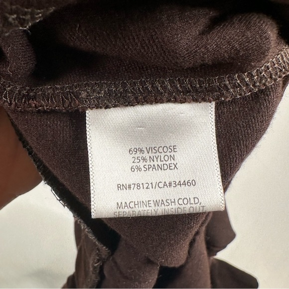 Eileen Fisher Womens Brown Straight Leggings Size Medium Stretch Pull On Pants - Picture 5 of 8